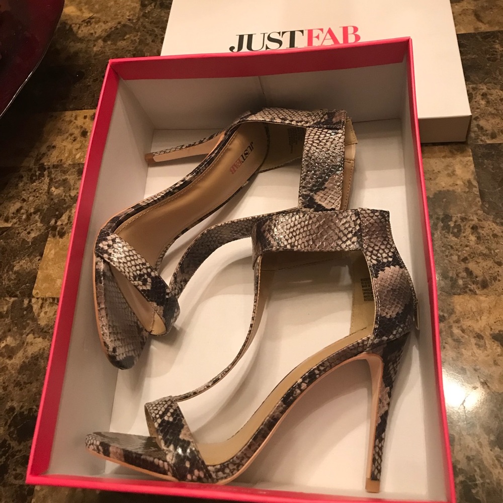 JustFab Snake Print Heels - Picture 5 of 5